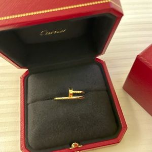 Cartier Juste un Clou ring, small model, 18K yellow gold. Width: 1.8mm. NWT